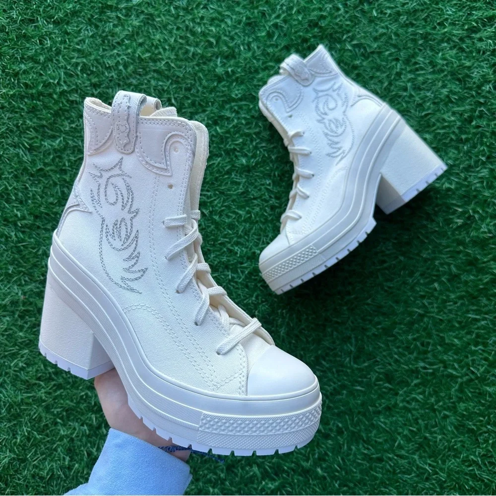 Unavailable 🎁Converse Chuck 70 De Luxe Heel Hi Vintage White - Picture 4 of 10